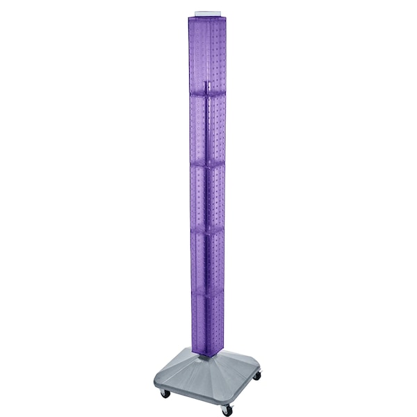 Four-Sided Pegboard Floor Revolving Display Panel Size: 4"W x 60"H